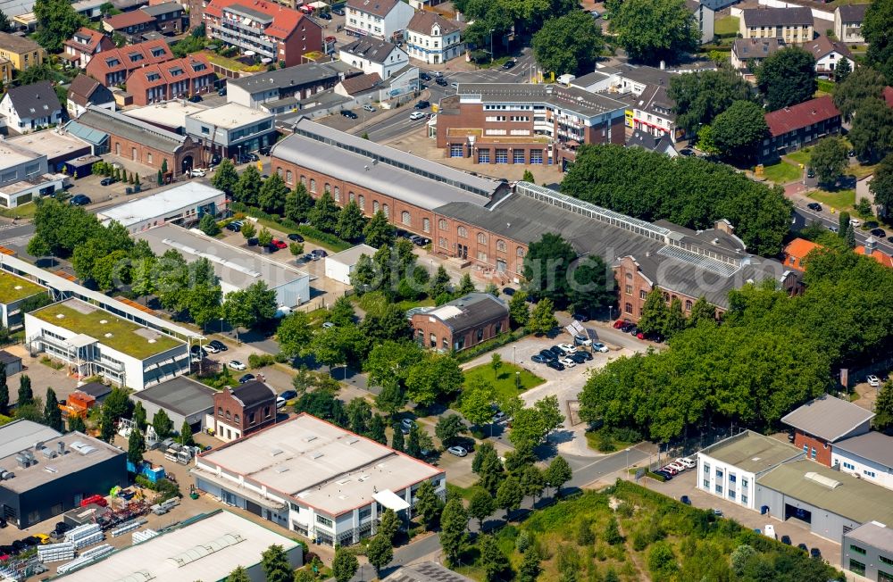 Bottrop from above - Industrial estate and company settlement Im Blankenfeld in Bottrop in the state of North Rhine-Westphalia