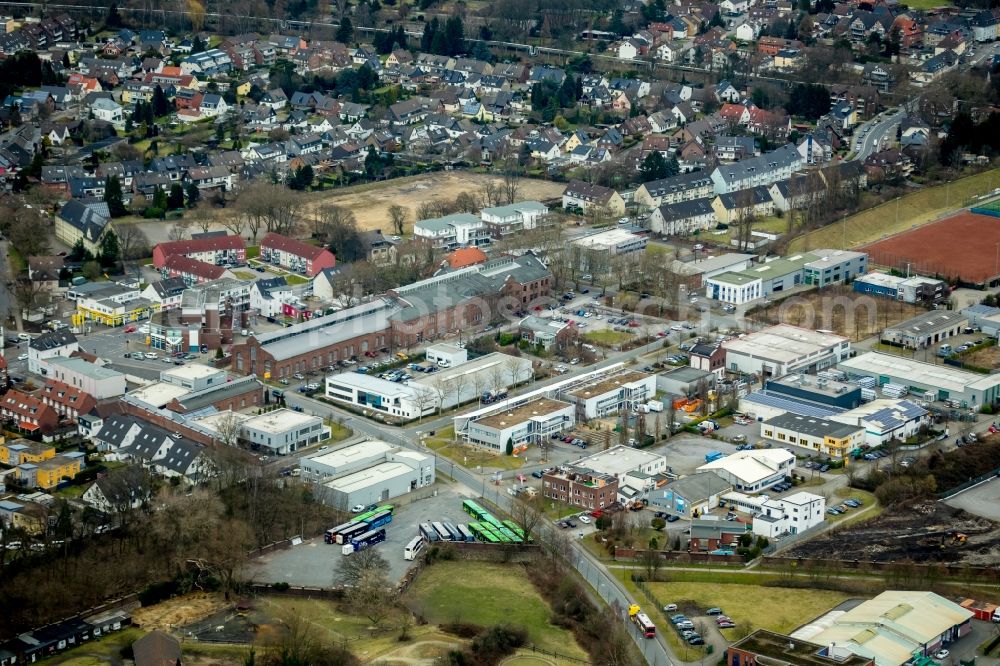 Aerial photograph Bottrop - Industrial estate and company settlement Im Blankenfeld in Bottrop in the state of North Rhine-Westphalia