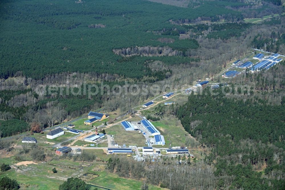 Book from above - Industrial estate and company settlement in Book in the state Mecklenburg - Western Pomerania, Germany