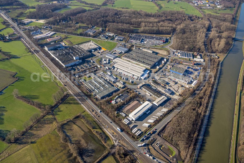 Brambauer from the bird's eye view: Industrial estate and company settlement on street An der Wethmarheide in Brambauer at Ruhrgebiet in the state North Rhine-Westphalia, Germany