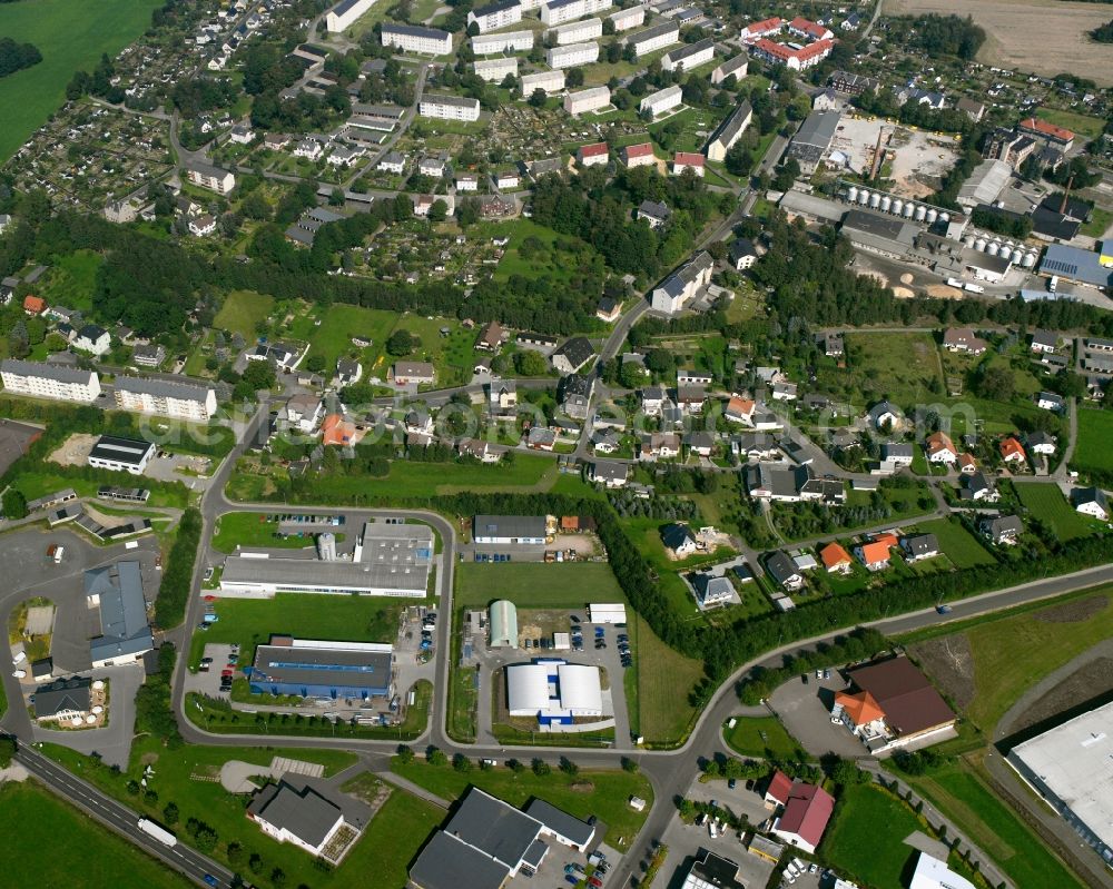 Aerial image Brand-Erbisdorf - Industrial estate and company settlement in Brand-Erbisdorf in the state Saxony, Germany