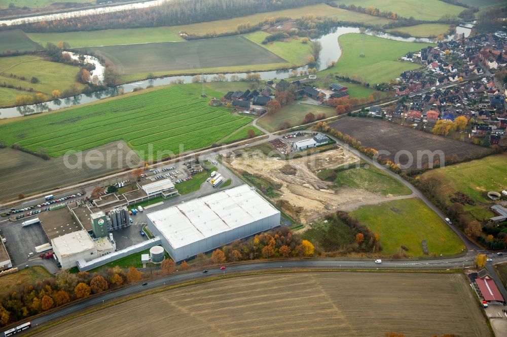 Werne from above - Industrial estate and company settlement Brede in the district Ruhr Metropolitan Area in Werne in the state North Rhine-Westphalia