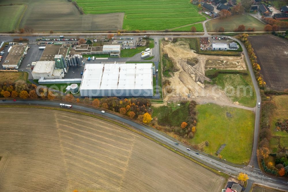 Werne from the bird's eye view: Industrial estate and company settlement Brede in the district Ruhr Metropolitan Area in Werne in the state North Rhine-Westphalia