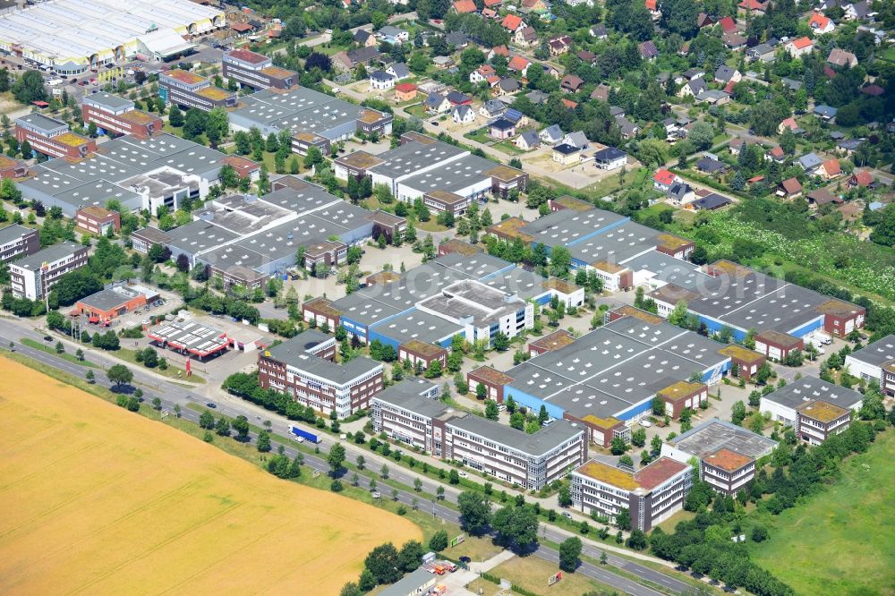 Berlin from above - Office and industrial estate Gip in Mahlsdorf