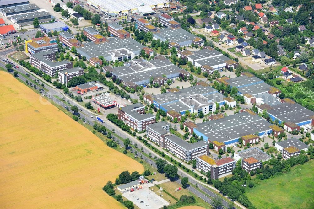 Berlin from the bird's eye view: Office and industrial estate Gip in Mahlsdorf