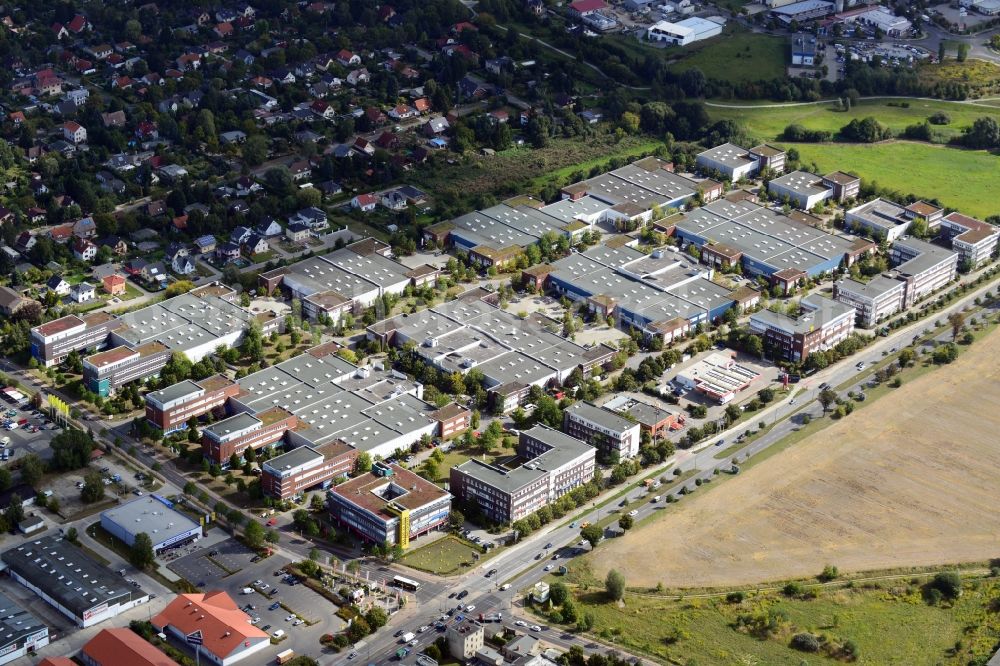 Berlin from the bird's eye view: Office and industrial estate Gip in Mahlsdorf