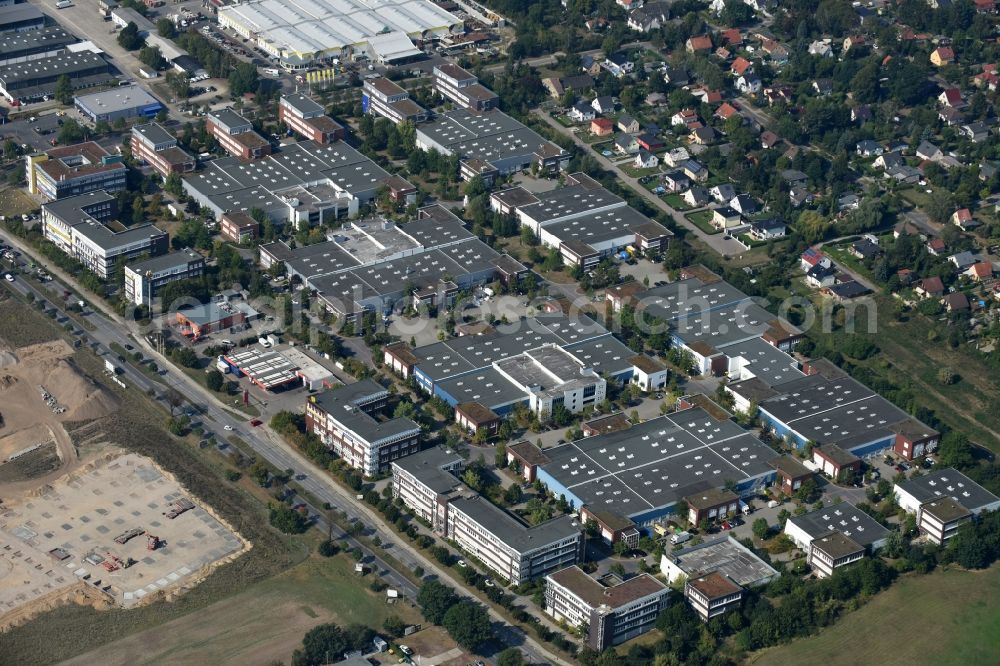 Berlin from above - Office and industrial estate Gip in Mahlsdorf