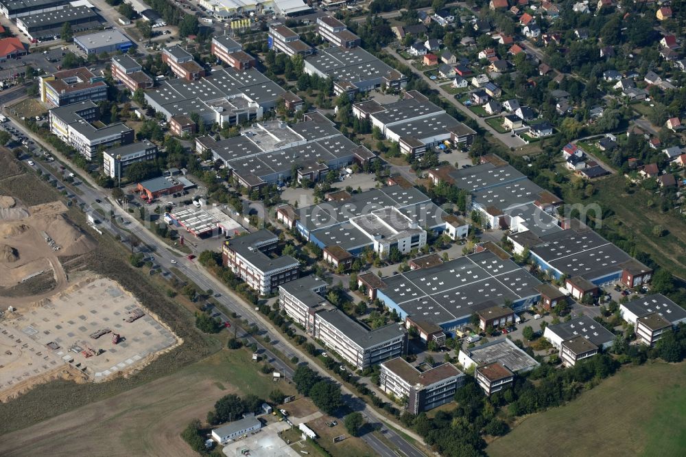 Berlin from the bird's eye view: Office and industrial estate Gip in Mahlsdorf