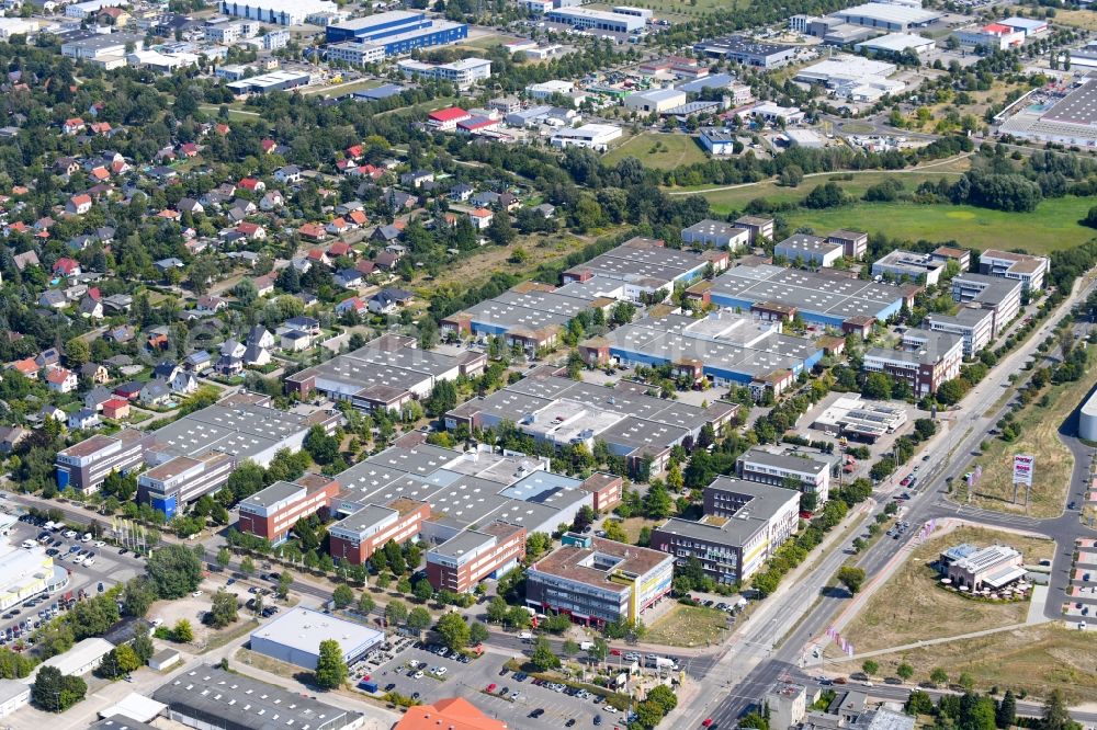 Berlin from the bird's eye view: Office and industrial estate Gip in Mahlsdorf