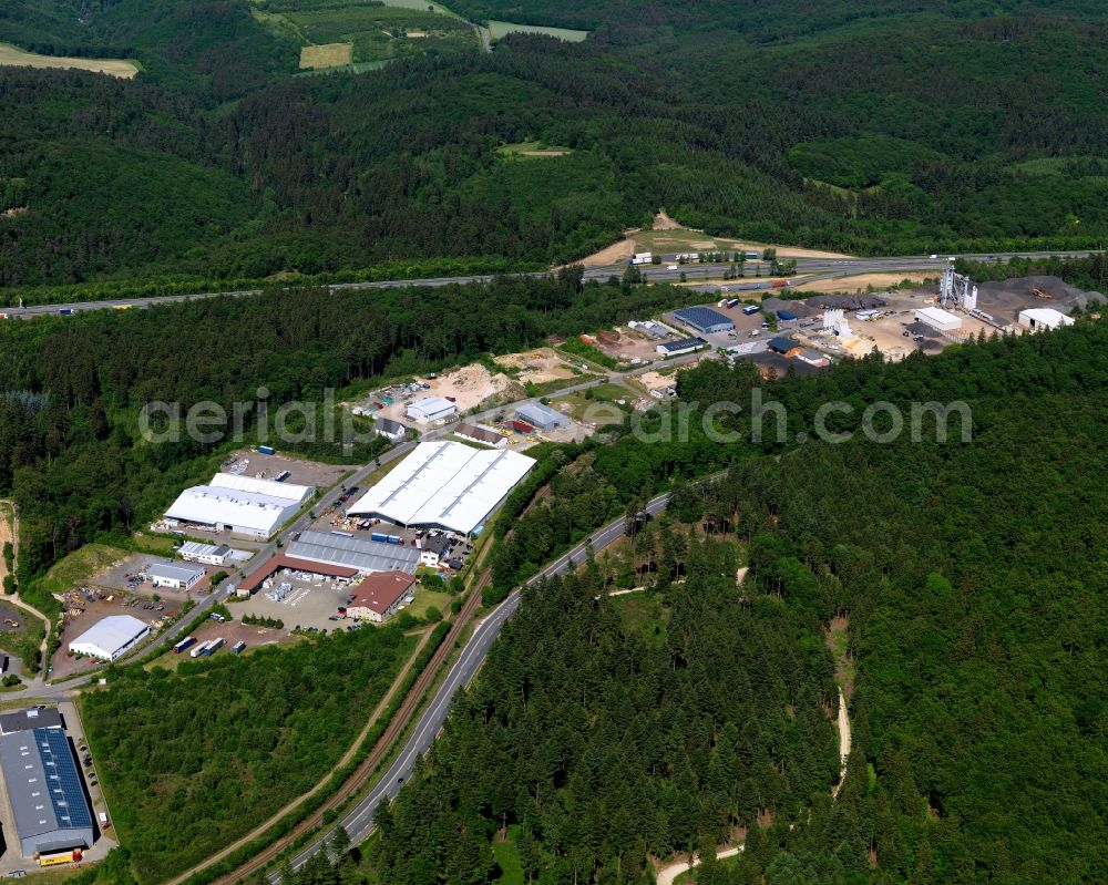 Buchholz, Boppard from the bird's eye view: Industrial estate and company settlement in Buchholz, Boppard in the state Rhineland-Palatinate