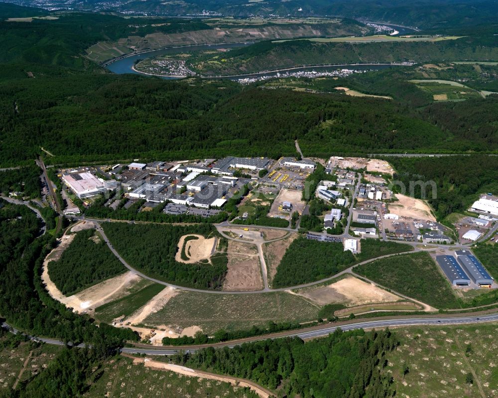 Aerial image Buchholz, Boppard - Industrial estate and company settlement in Buchholz, Boppard in the state Rhineland-Palatinate