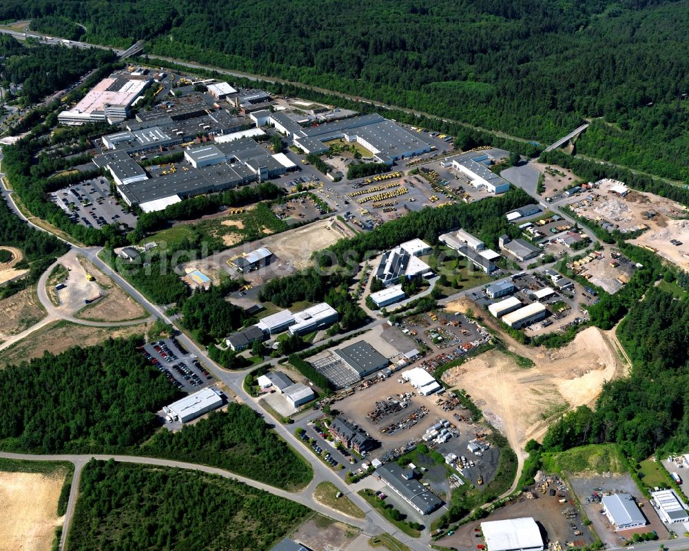 Buchholz, Boppard from above - Industrial estate and company settlement in Buchholz, Boppard in the state Rhineland-Palatinate