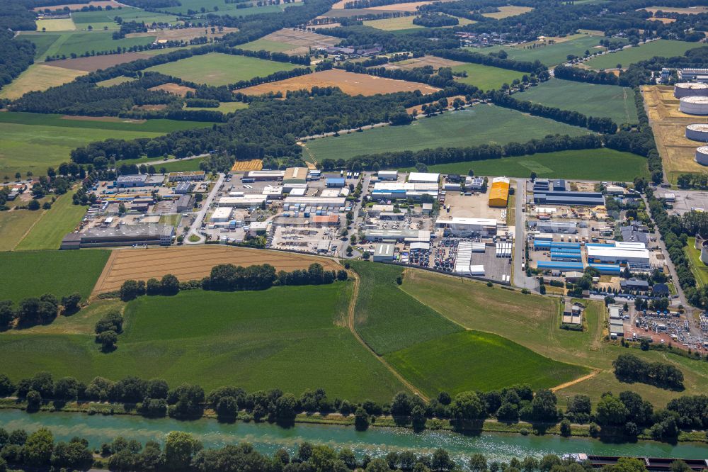 Bucholtwelmen from above - Industrial estate and company settlement in Bucholtwelmen at Ruhrgebiet in the state North Rhine-Westphalia, Germany