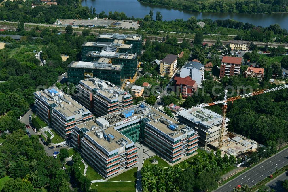 Bukarest from above - View of a business park in Bucharest in Romania