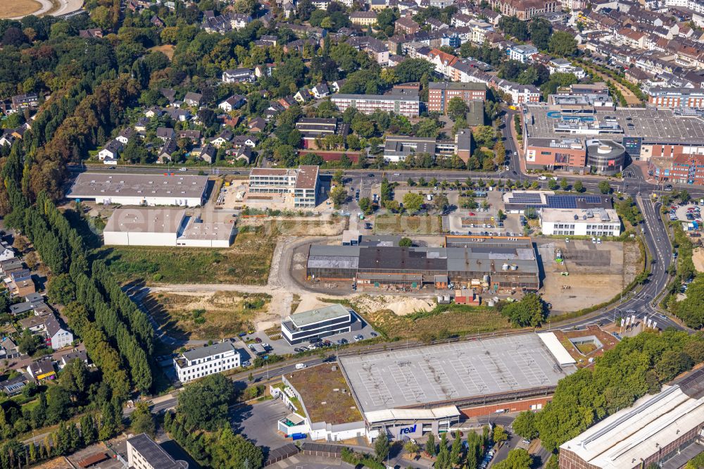 Aerial image Dinslaken - Industrial estate and company settlement on street Hans-Boeckler-Strasse in Dinslaken at Ruhrgebiet in the state North Rhine-Westphalia, Germany