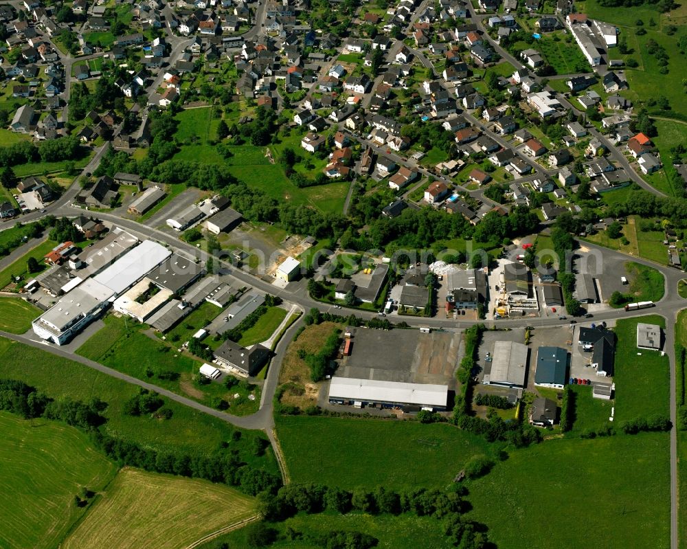 Dorndorf from the bird's eye view: Industrial estate and company settlement in Dorndorf in the state Hesse, Germany