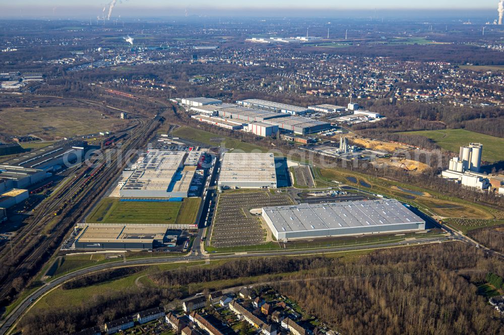 Dortmund from the bird's eye view: Industrial estate and company settlement on street Walzwerkstrasse in the district Westfalenhuette in Dortmund at Ruhrgebiet in the state North Rhine-Westphalia, Germany