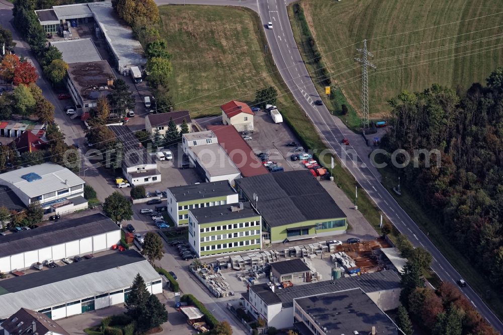 Aerial photograph Neuried - Industrial estate and company at Eichenstrasse in Neuried in the state Bavaria