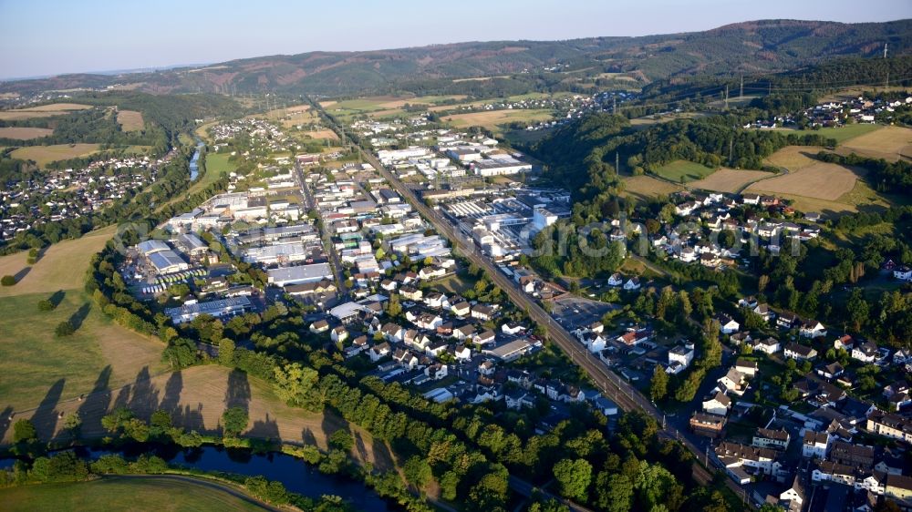 Aerial photograph Eitorf - Industrial Estate in Eitorf in the state North Rhine-Westphalia, Germany