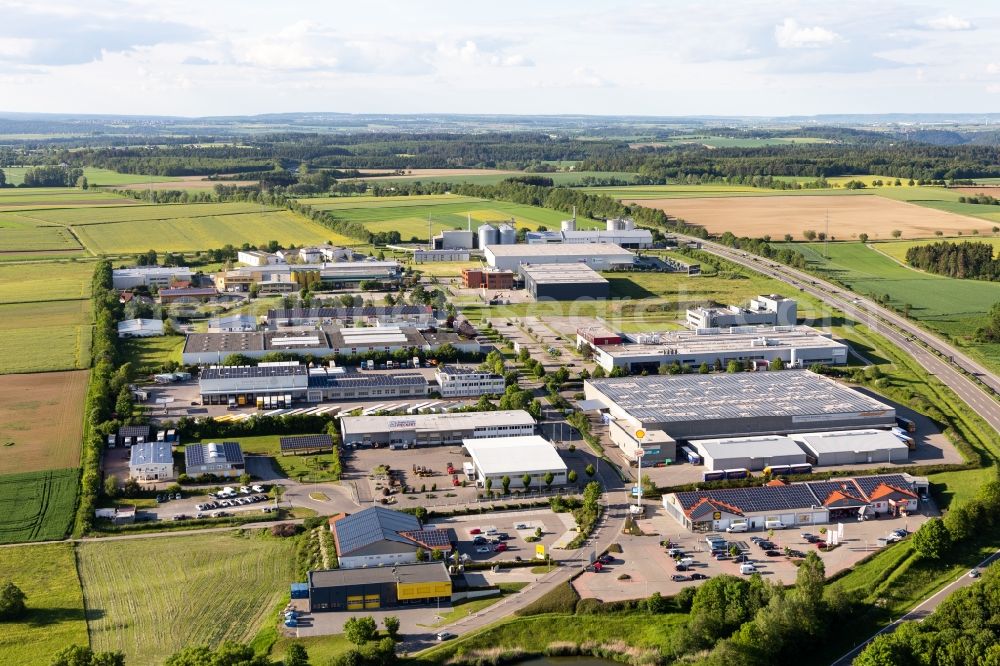 Aerial photograph Empfingen - Industrial estate and company settlement on A81 in Empfingen in the state Baden-Wurttemberg, Germany