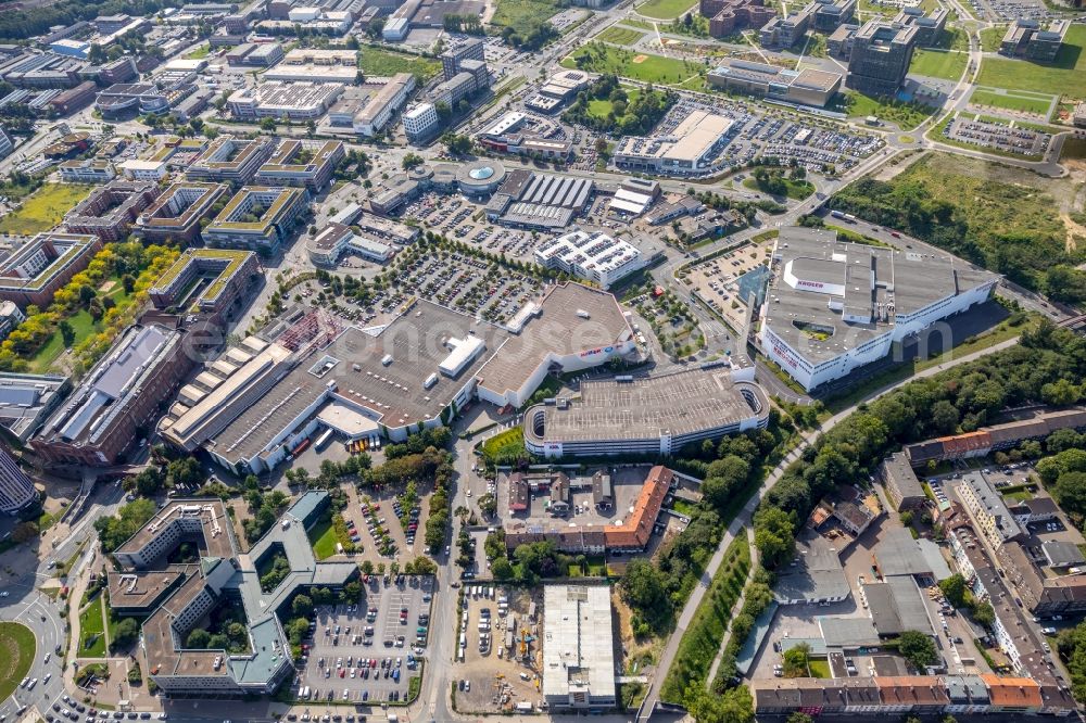 Essen from the bird's eye view: Industrial estate and company settlement along the Altendorfer Strasse in Essen in the state North Rhine-Westphalia, Germany