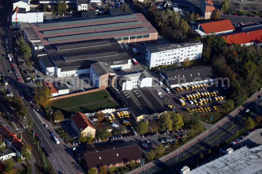 Aerial image Brandenburg an der Havel - Industrial estate and company settlement along the Geschwister-Scholl-Strasse in Brandenburg an der Havel in the state Brandenburg, Germany