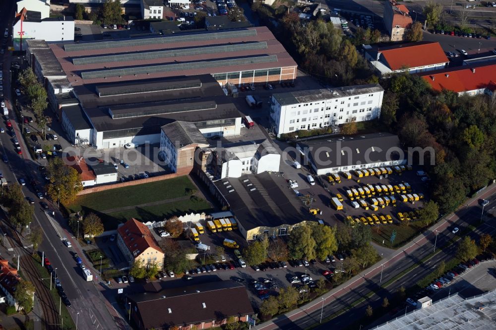 Aerial photograph Brandenburg an der Havel - Industrial estate and company settlement along the Geschwister-Scholl-Strasse in Brandenburg an der Havel in the state Brandenburg, Germany