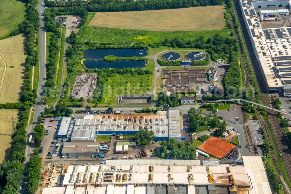 Aerial image Hagen - Industrial estate and company settlement along the Industriestrasse in Hagen in the state North Rhine-Westphalia, Germany