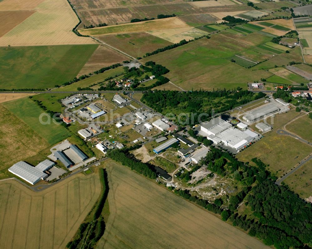 Zerbst/Anhalt from the bird's eye view: Industrial estate and company settlement in Zerbst/Anhalt in the state Saxony-Anhalt, Germany