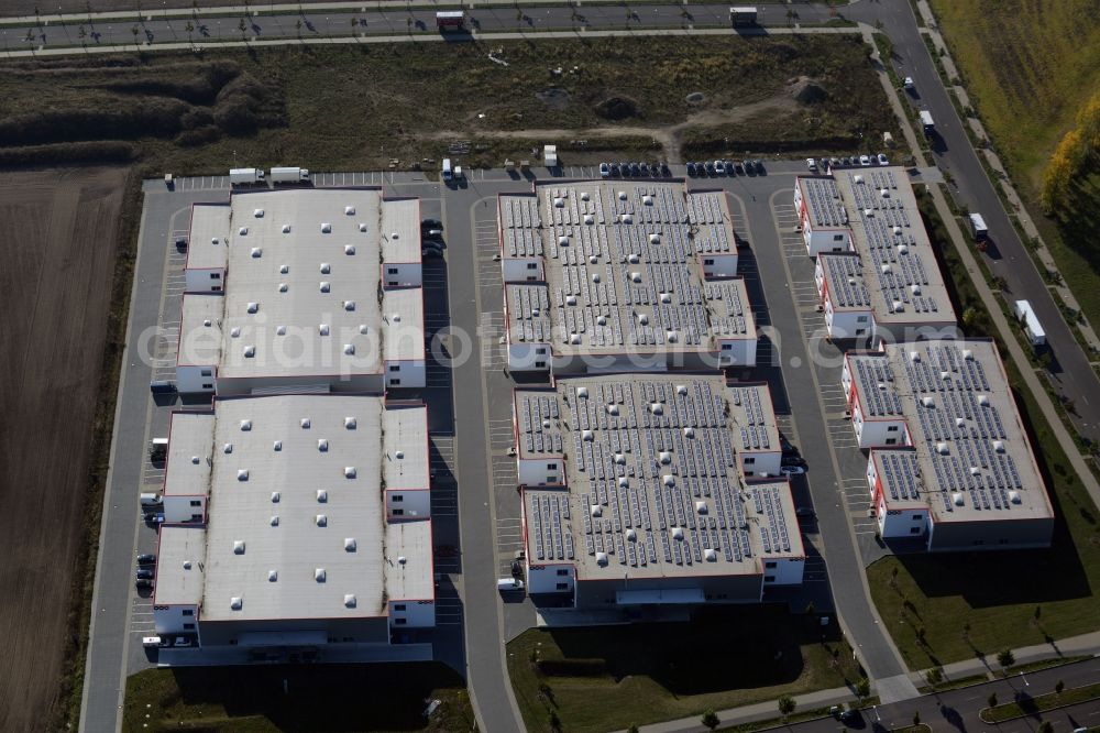 Aerial photograph Berlin - Industrial estate and company settlement Business Park Berlin as part of the airport concept BER in the South of Berlin in Germany