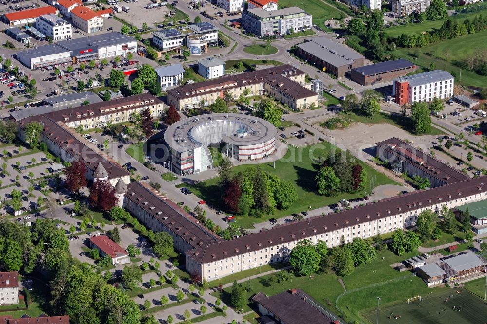 Aerial image Bad Tölz - Industrial estate and company settlement FlintCenter in Bad Toelz in the state Bavaria, Germany