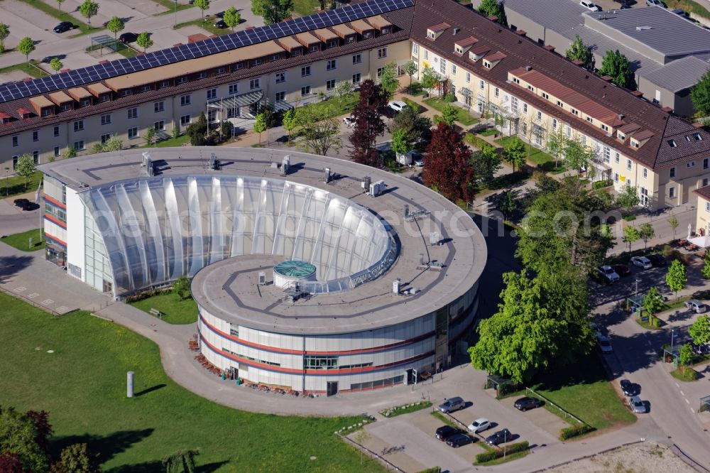 Aerial image Bad Tölz - Industrial estate and company settlement FlintCenter in Bad Toelz in the state Bavaria, Germany