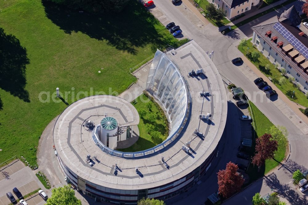 Aerial image Bad Tölz - Industrial estate and company settlement FlintCenter in Bad Toelz in the state Bavaria, Germany