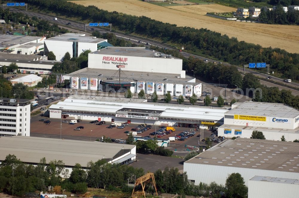 Köln from above - Industrial estate and company settlement Frechen Marsddorf in Cologne in the state North Rhine-Westphalia, Germany