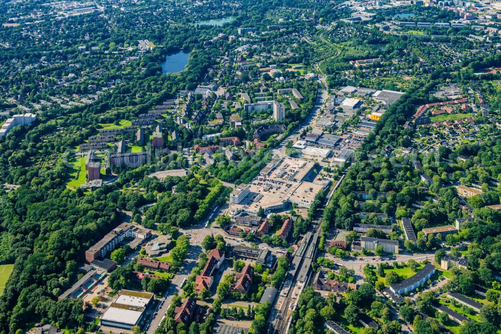 Aerial photograph Hamburg - Industrial estate and company settlement Friedrichebertdamm in Hamburg, Germany