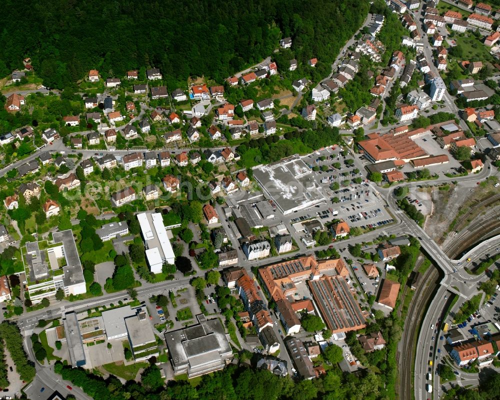 Aerial photograph Waldshut-Tiengen - Industrial estate and company settlement on Friedrichstrasse in the district Waldshut in Waldshut-Tiengen in the state Baden-Wuerttemberg, Germany