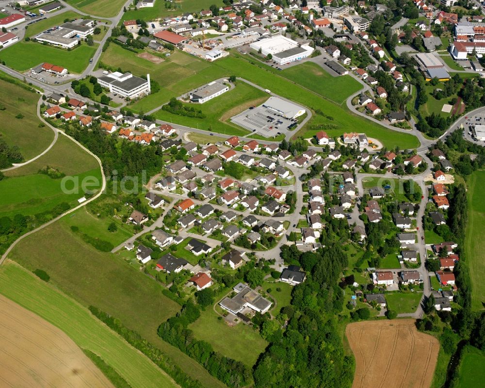 Aerial image Gammertingen - Industrial estate and company settlement in Gammertingen in the state Baden-Wuerttemberg, Germany