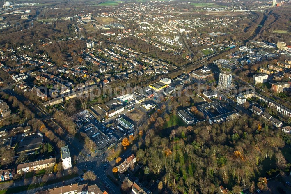 Aerial image Gelsenkirchen - Industrial estate and company settlement in Gelsenkirchen-Buer in the state North Rhine-Westphalia