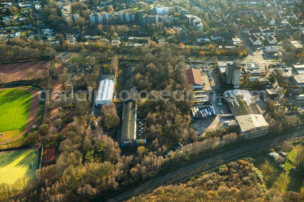 Aerial image Gelsenkirchen - Industrial estate and company settlement in Gelsenkirchen-Buer in the state North Rhine-Westphalia