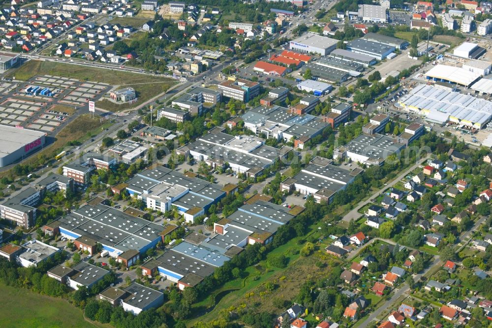 Aerial photograph Berlin - Industrial estate and company settlement GiP in the district Mahlsdorf in Berlin, Germany