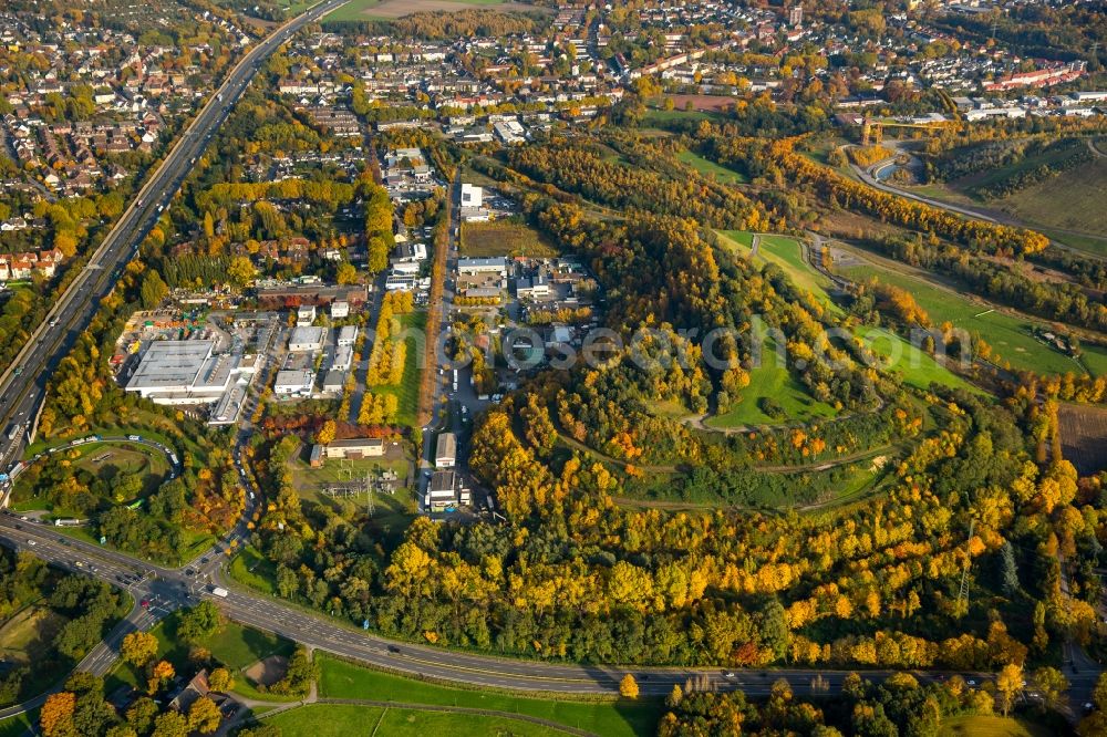 Gladbeck from the bird's eye view: Industrial estate and company settlement Gladbeck-Brauck at the A2 in Gladbeck in the state North Rhine-Westphalia