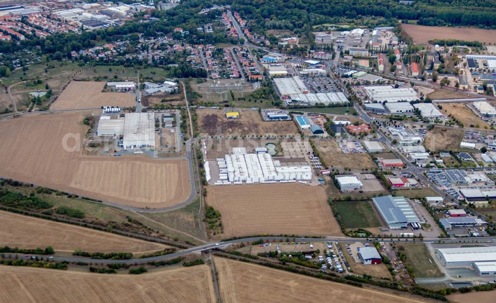 Aerial image Gotha - Industrial estate and company settlement Gotha Sued in Gotha in the state Thuringia, Germany