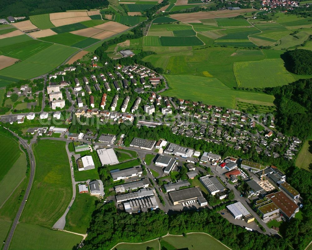 St Gotthardt from above - Industrial estate and company settlement in St Gotthardt in the state Baden-Wuerttemberg, Germany