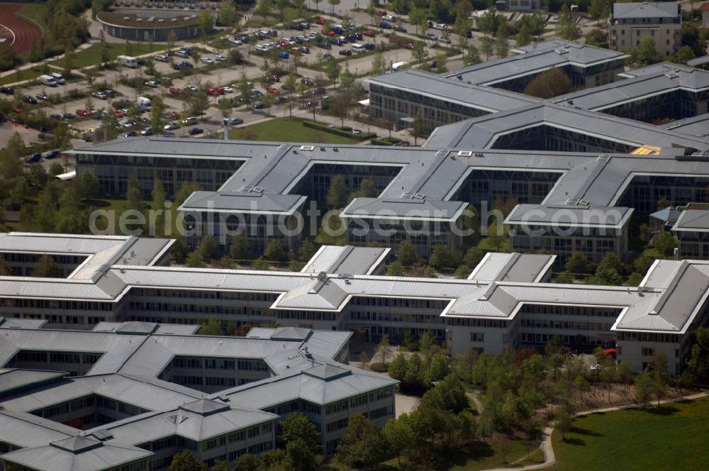 Aerial photograph Haar - Sicht auf das Neubau-Gewerbegebiet Haar.