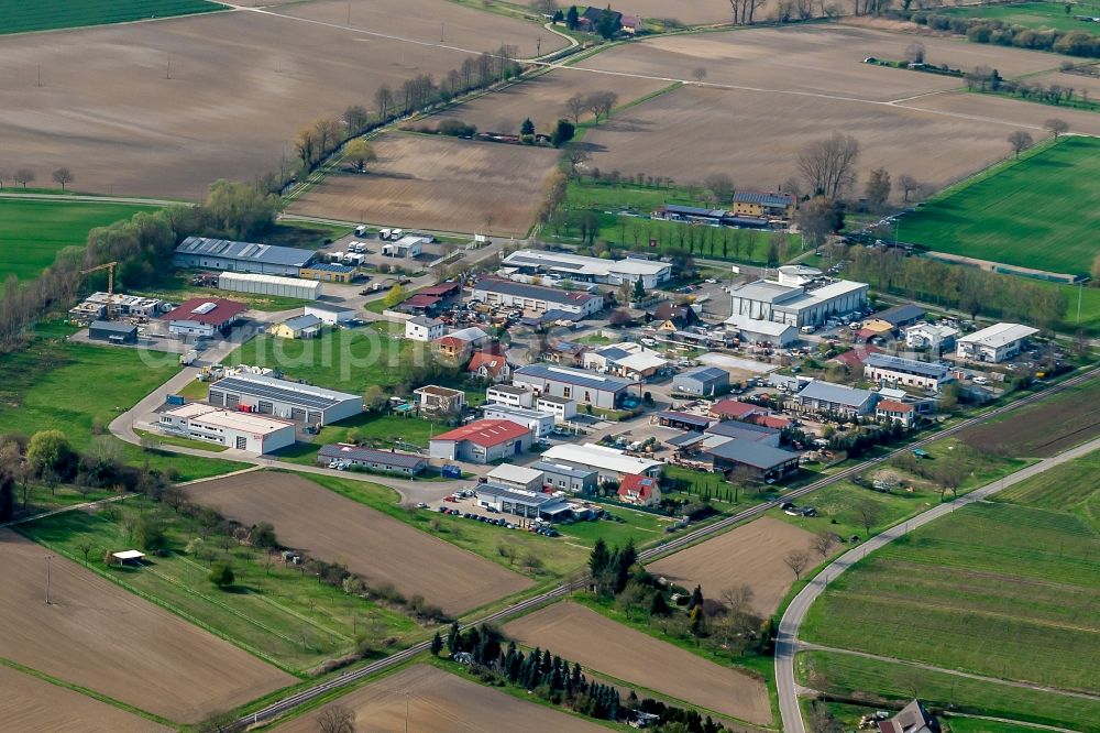 Aerial image Vogtsburg im Kaiserstuhl - Industrial estate and company settlement Auf of Haid in Vogtsburg im Kaiserstuhl in the state Baden-Wuerttemberg, Germany