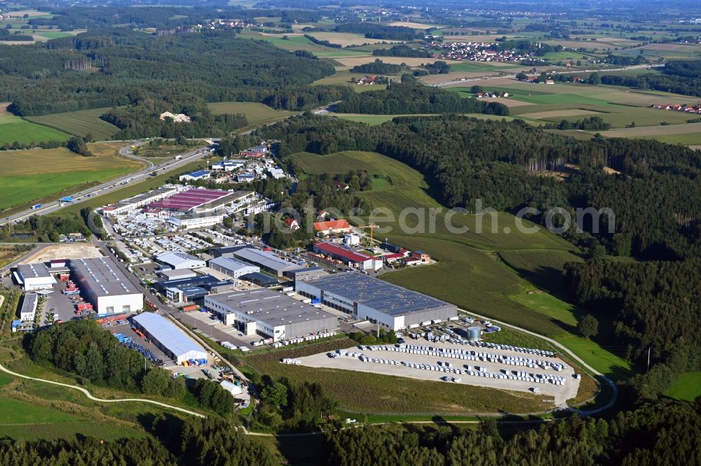 Aerial photograph Haidhof - Industrial estate and company settlement in Haidhof in the state Bavaria, Germany