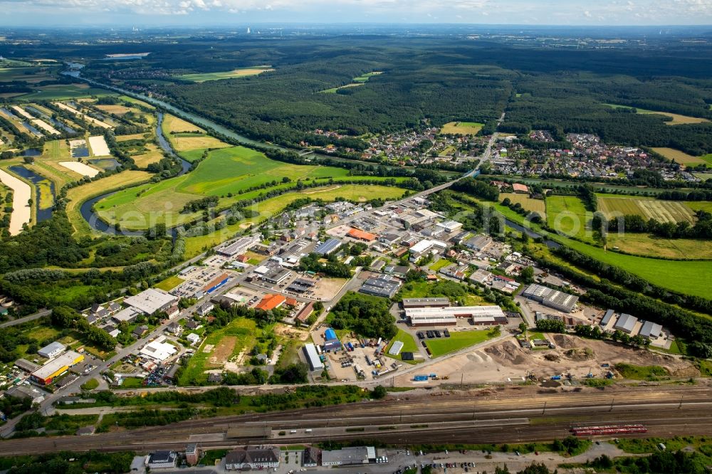 Haltern am See from above - Commercial area and business establishment owners South on the lip in Haltern am See in the state of North Rhine-Westphalia