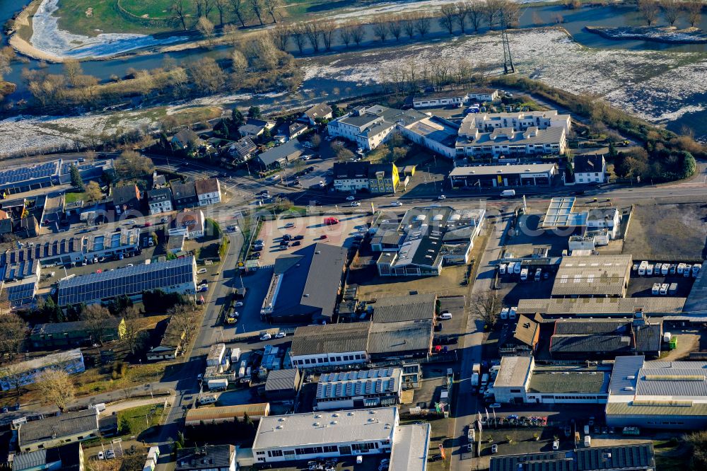 Haltern am See from above - Commercial area and business establishment owners South on the lip in Haltern am See in the state of North Rhine-Westphalia