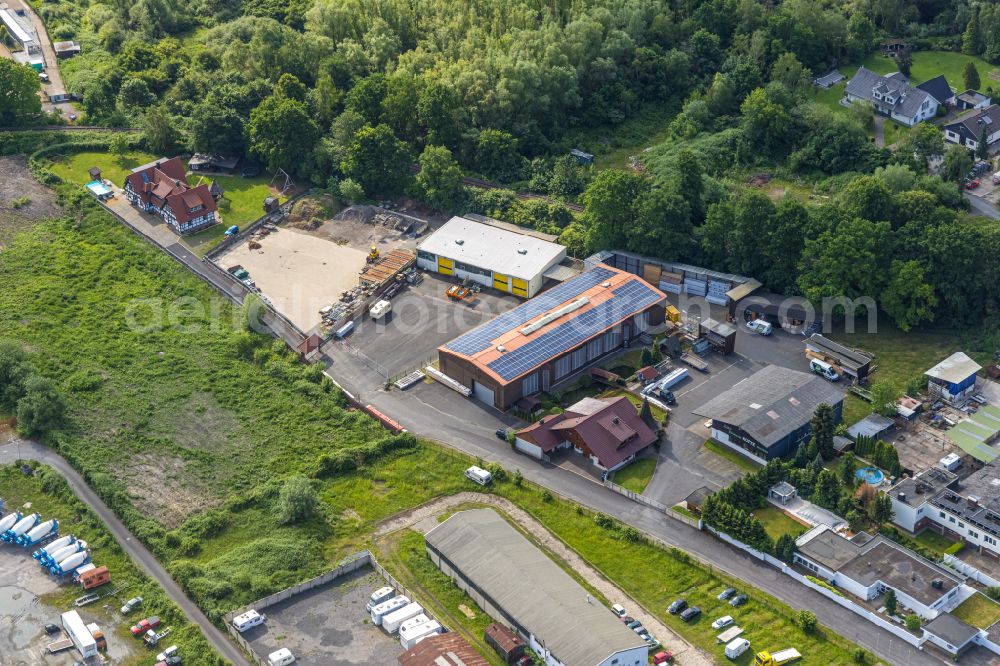 Hamm from above - Industrial estate and company settlement on street Oestingstrasse in the district Lohauserholz in Hamm at Ruhrgebiet in the state North Rhine-Westphalia, Germany