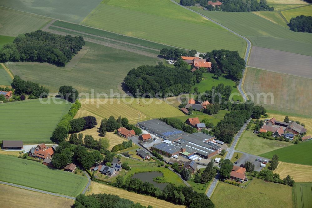 Aerial image Herzebrock-Clarholz - Industrial estate and company settlement in Herzebrock-Clarholz in the state North Rhine-Westphalia